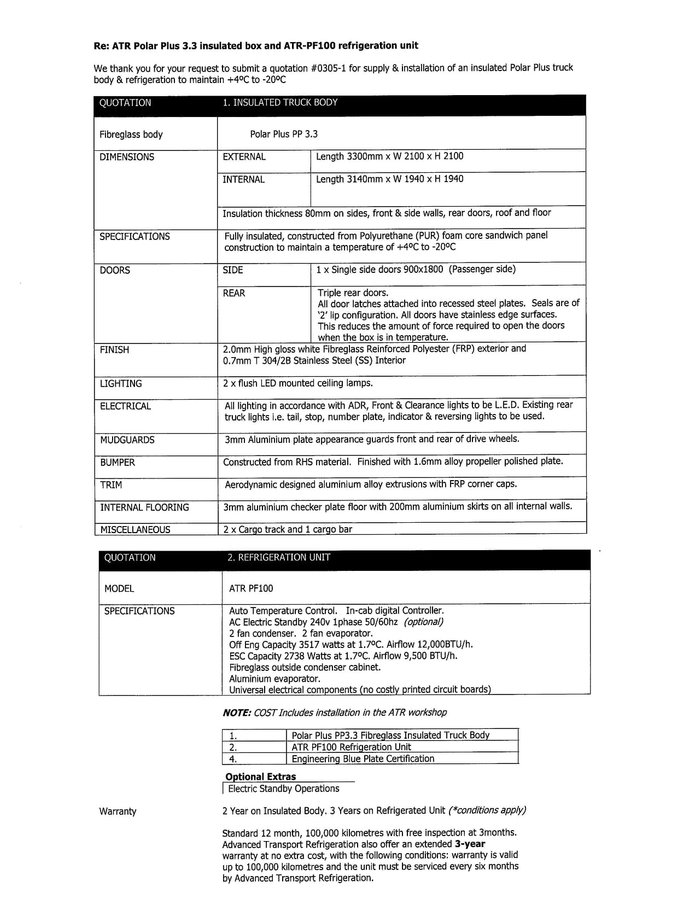 2019 FUSO CANTER 515 FRIDGE null null null