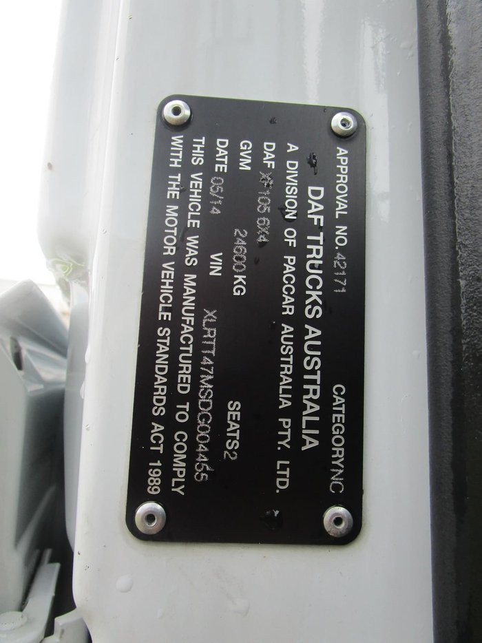 2014 DAF XF 105 SERIES ONLY 400,000KLMS null null WHITE