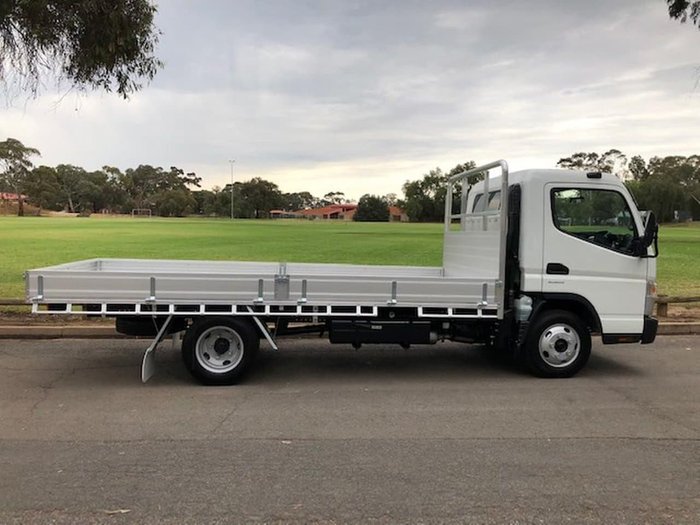 2018 FUSO CANTER 515 WIDE AMT ALLOY DROP SIDE TRAY null null White