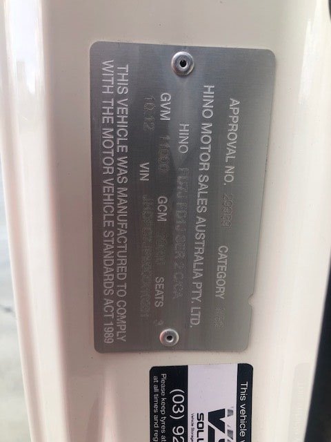 2012 Hino FD 1124-500 Series BEAVERTAIL