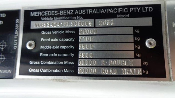 2016 MERCEDES-BENZ 2655 White