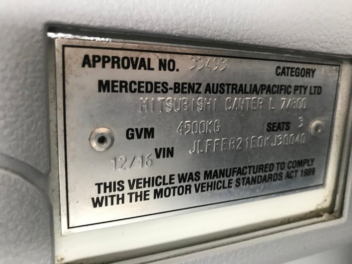 2016 MITSUBISHI CANTER 515 White