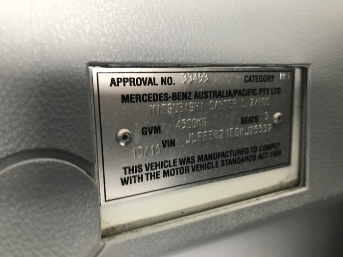 2016 MITSUBISHI CANTER 515 White