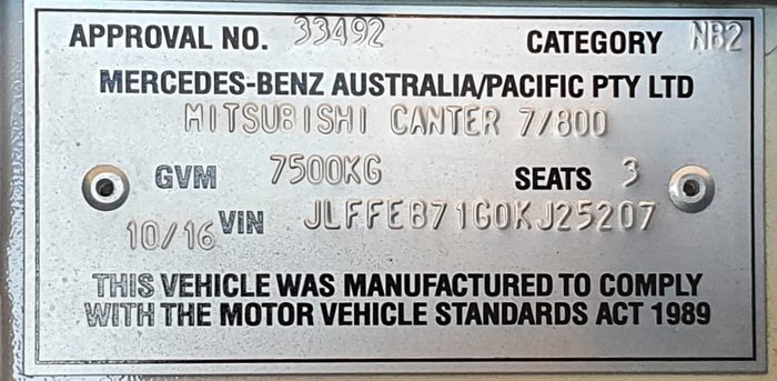 2016 FUSO 815 CANTER WHITE