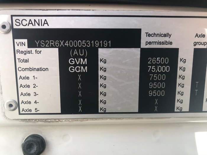 2013 SCANIA R620 WHITE