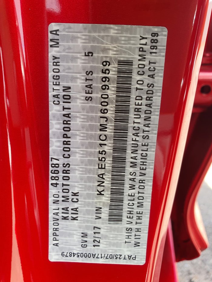 2018 Kia Stinger GT CK MY19 Hichroma Red