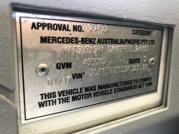 2016 MITSUBISHI FUSO CANTER 515 WHITE