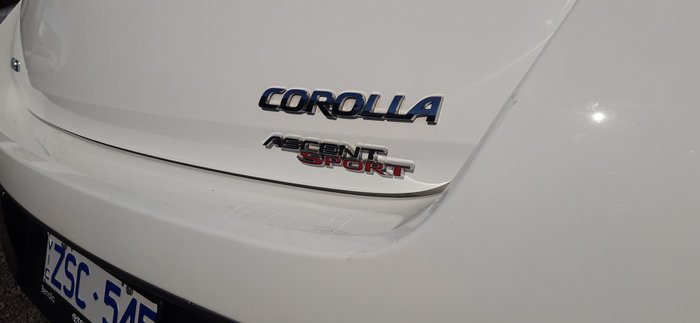 2013 Toyota Corolla Ascent Sport ZRE182R GLACIER WHITE